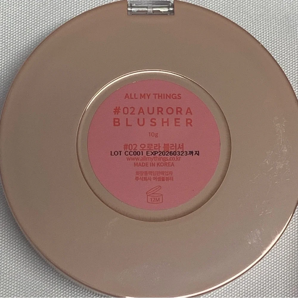 AMTS NEW Aurora Blusher Pink Clear Blush NaturalCovers Pores Korean Beauty
